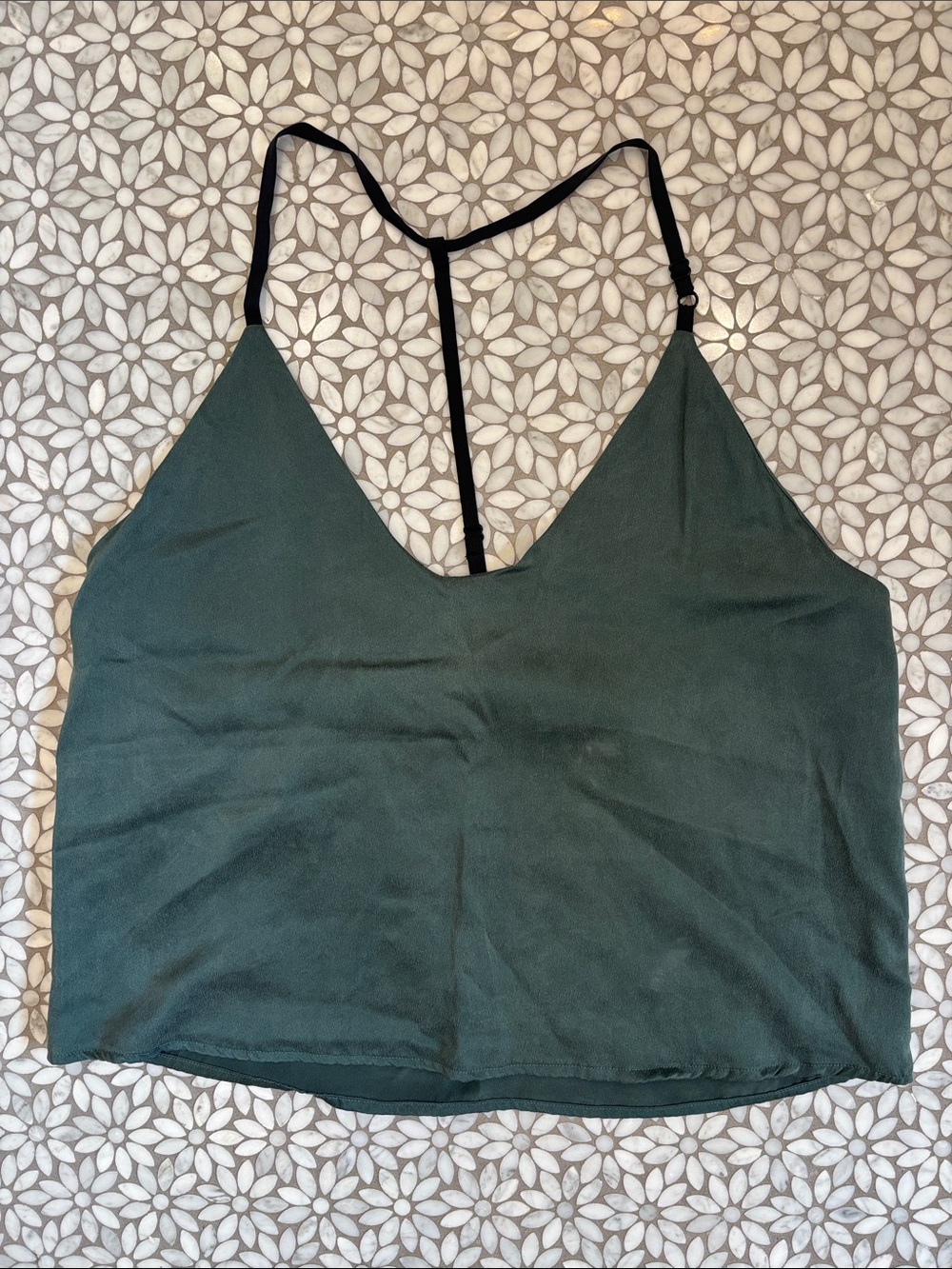 Women's Lunya Washable Silk Cami Top in Green, Size S